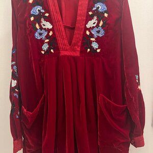Free People red velvet dress (Large)